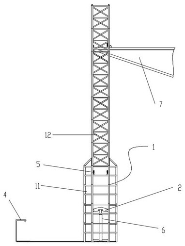 A construction method of a ground jacking tower crane
