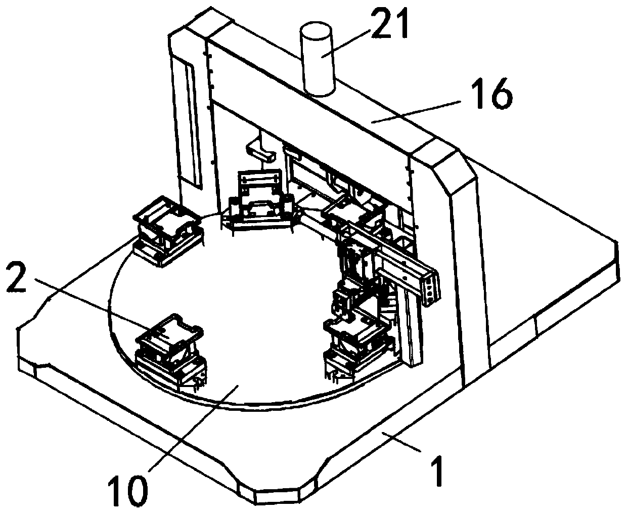 Positioning device for dry-type motor rotor hot jacket