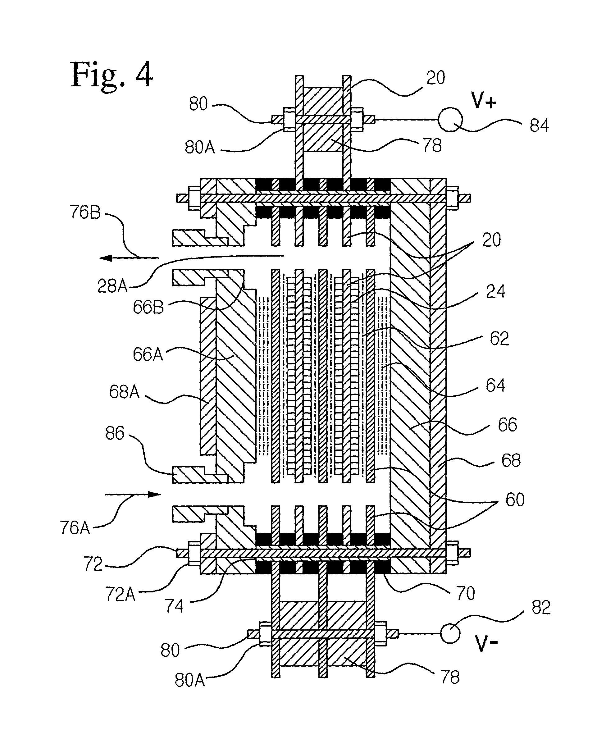 Electrode and electrochemical cell for water purification