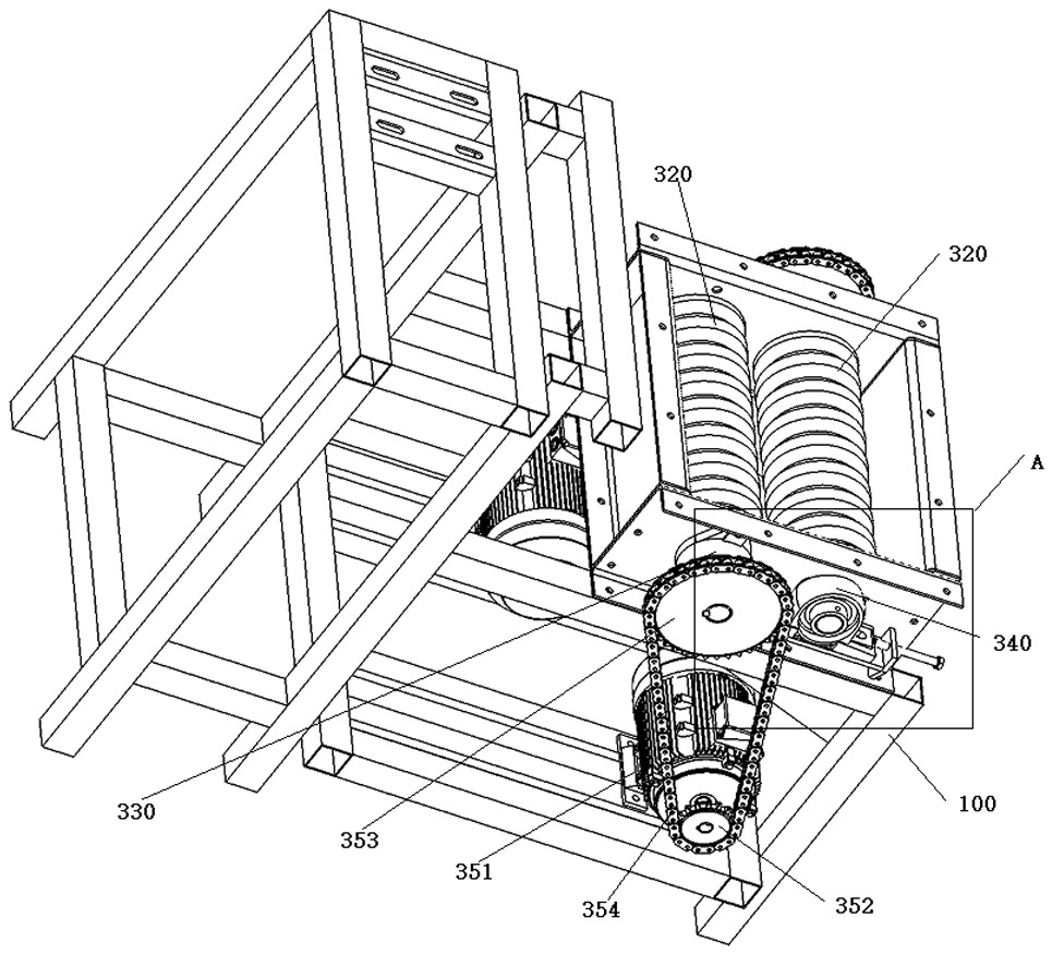 A shell breaking machine based on pretreated walnuts