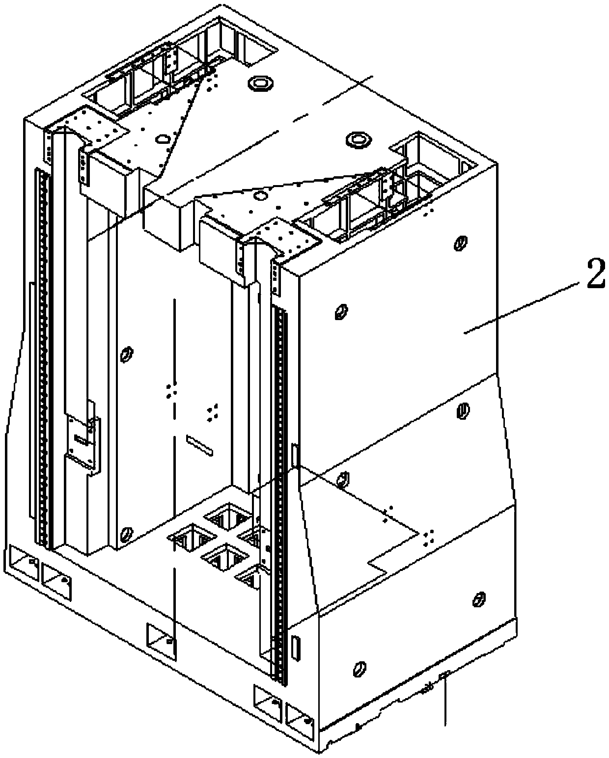 Topological optimization design method for stand column structure of friction stir welding robot
