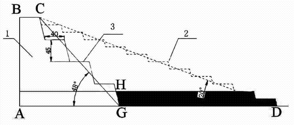 Method for stripping rock layer of end slope