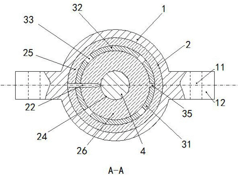 High-strength transverse stabilizer bar lining capable of preventing axial movement