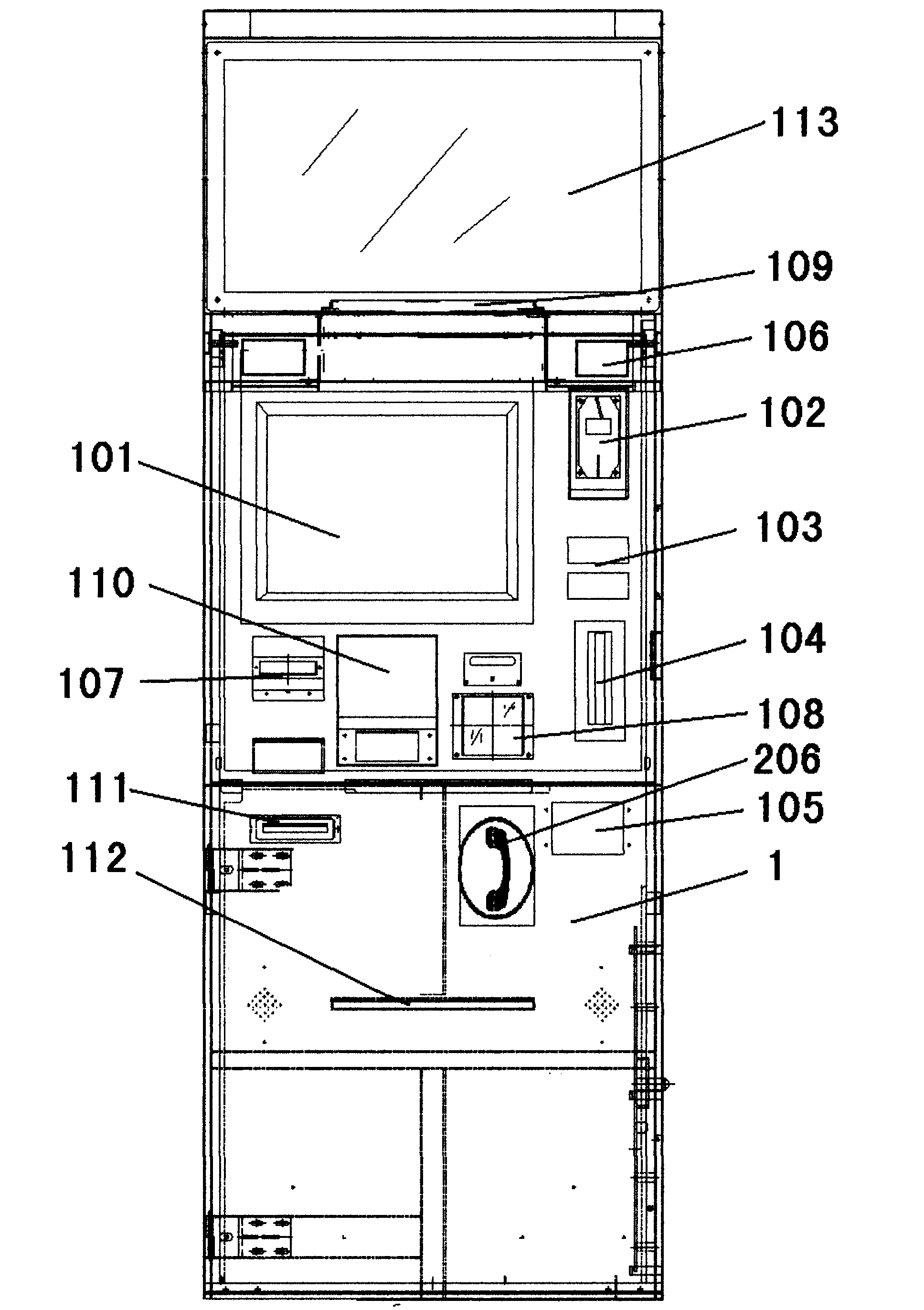 Self-service pack sending access equipment and system thereof