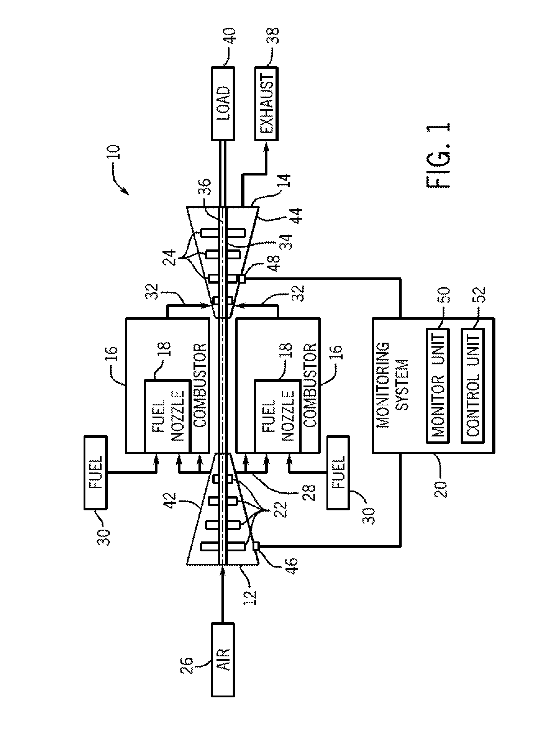 Turbomachine monitoring system and method