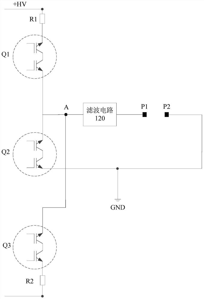 High-voltage transmitting circuit for catheter and ablation tool