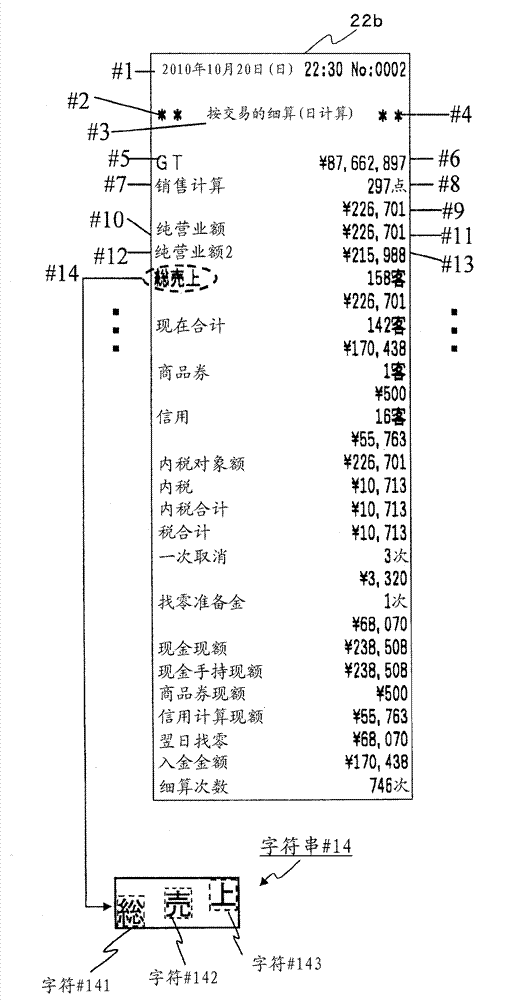Receipt data identifying device and method