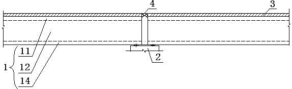 Structure for continuous transformation of existing simply supported hollow slab girder bridge and construction method of structure