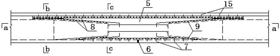 Structure for continuous transformation of existing simply supported hollow slab girder bridge and construction method of structure