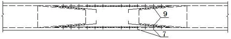 Structure for continuous transformation of existing simply supported hollow slab girder bridge and construction method of structure