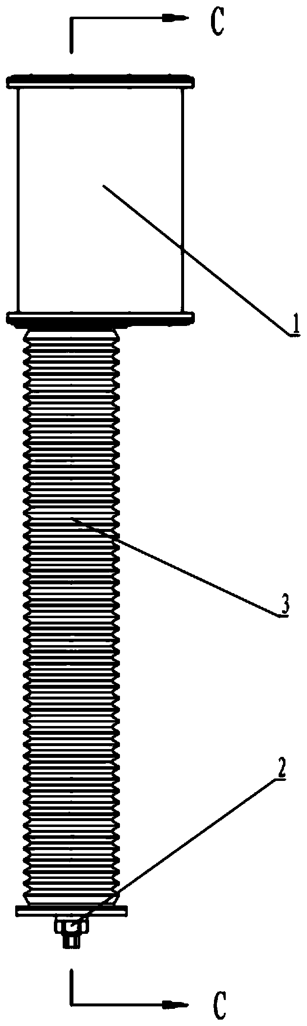 Underwater sealing structure of electric push-pull rod