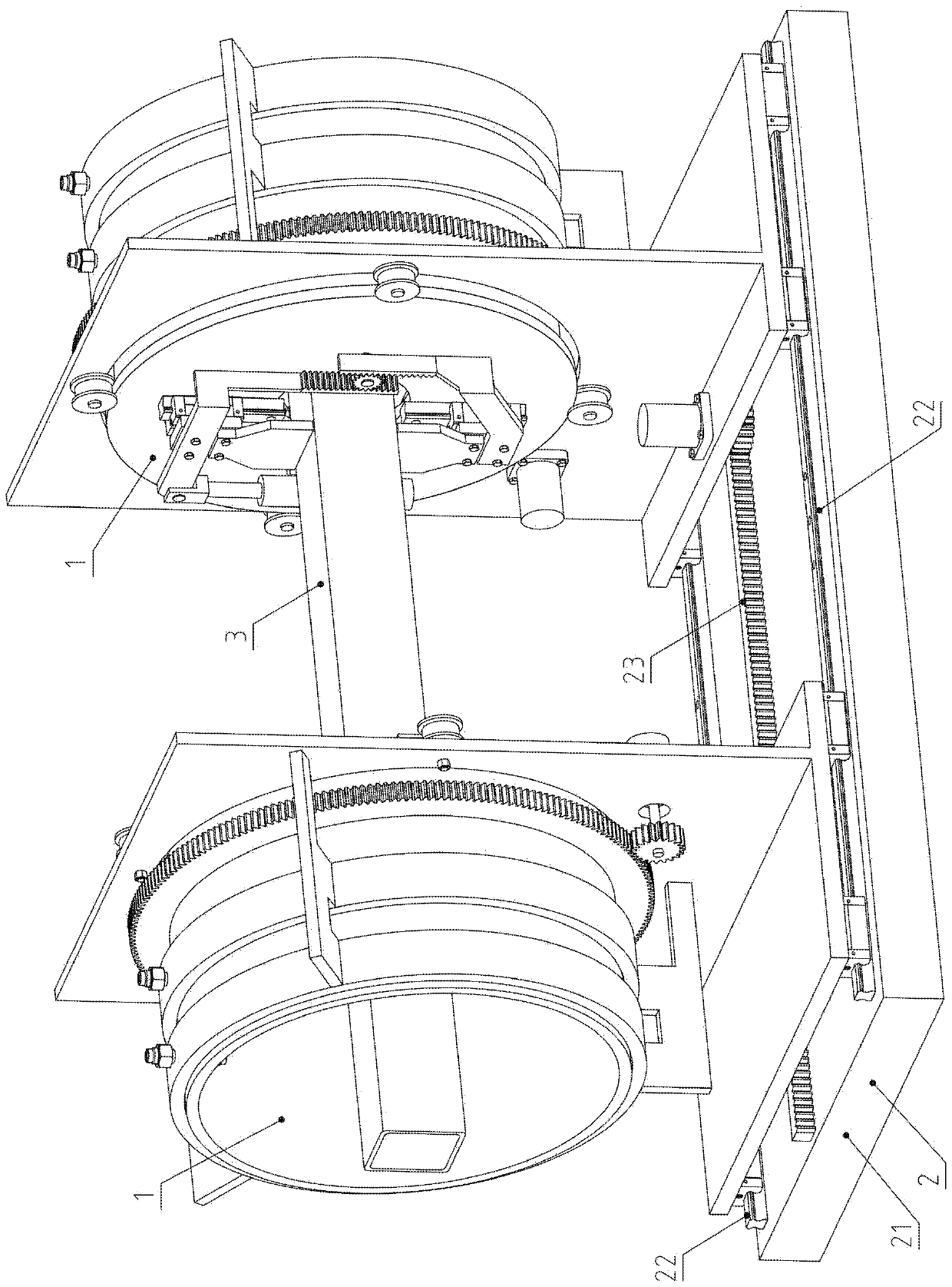 Rectangular tube or circular tube intelligent centering, clamping and rotating device