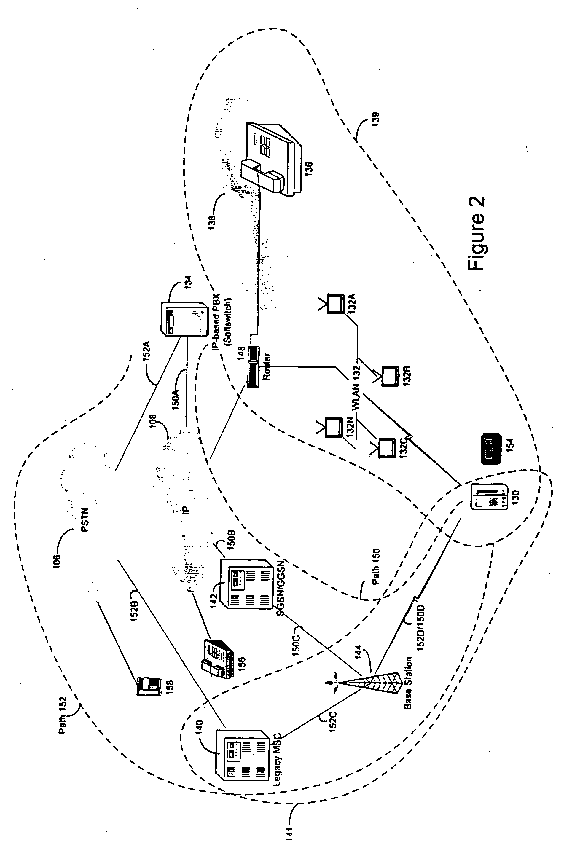 Extension of a local area phone system to a wide area network