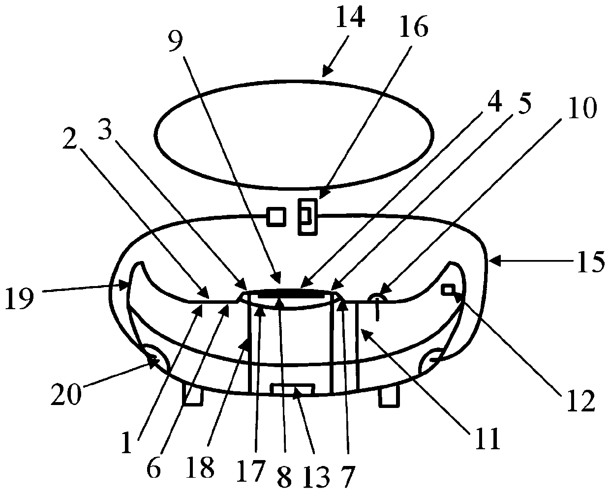 Heating device for peritoneal dialysis