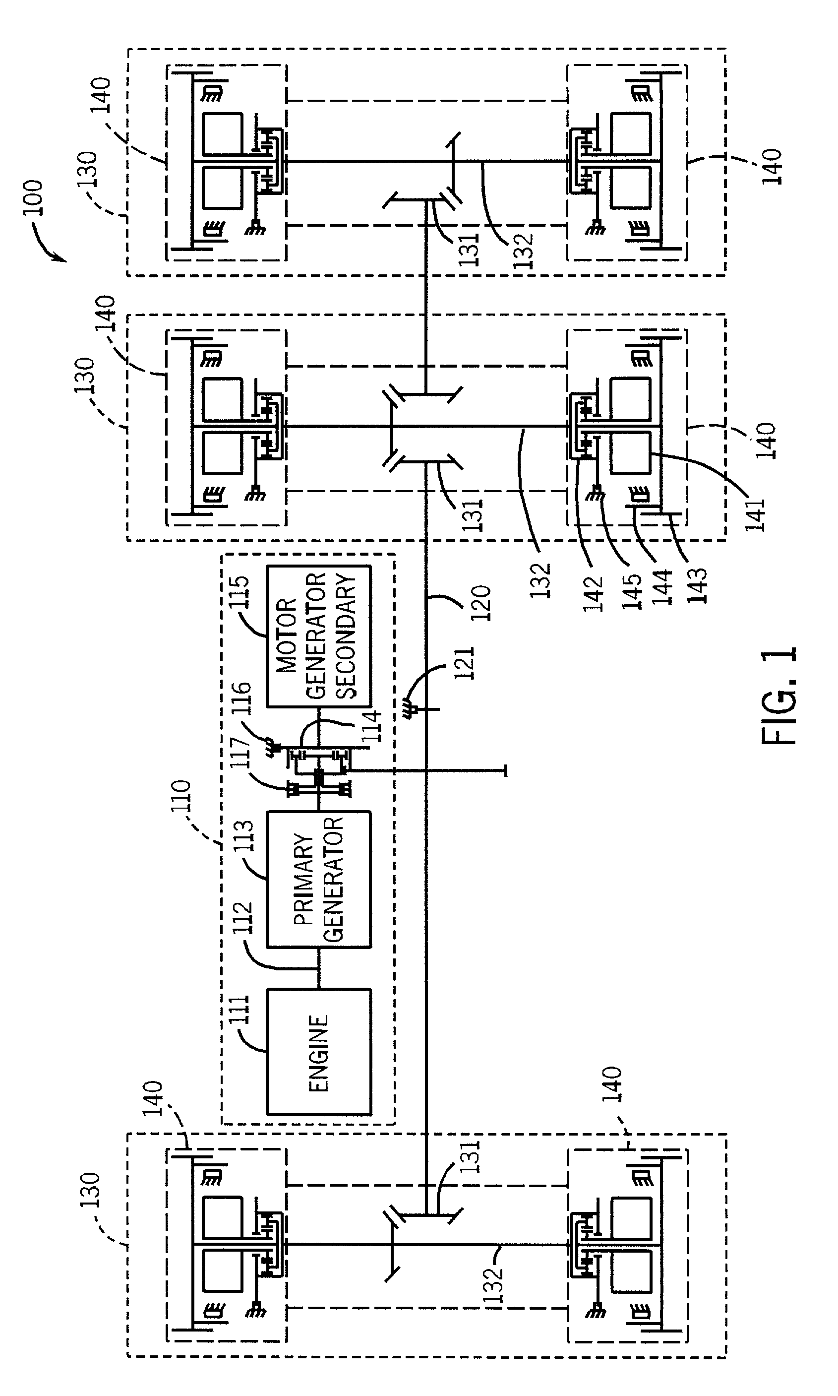 Hybrid vehicle with combustion engine/electric motor drive