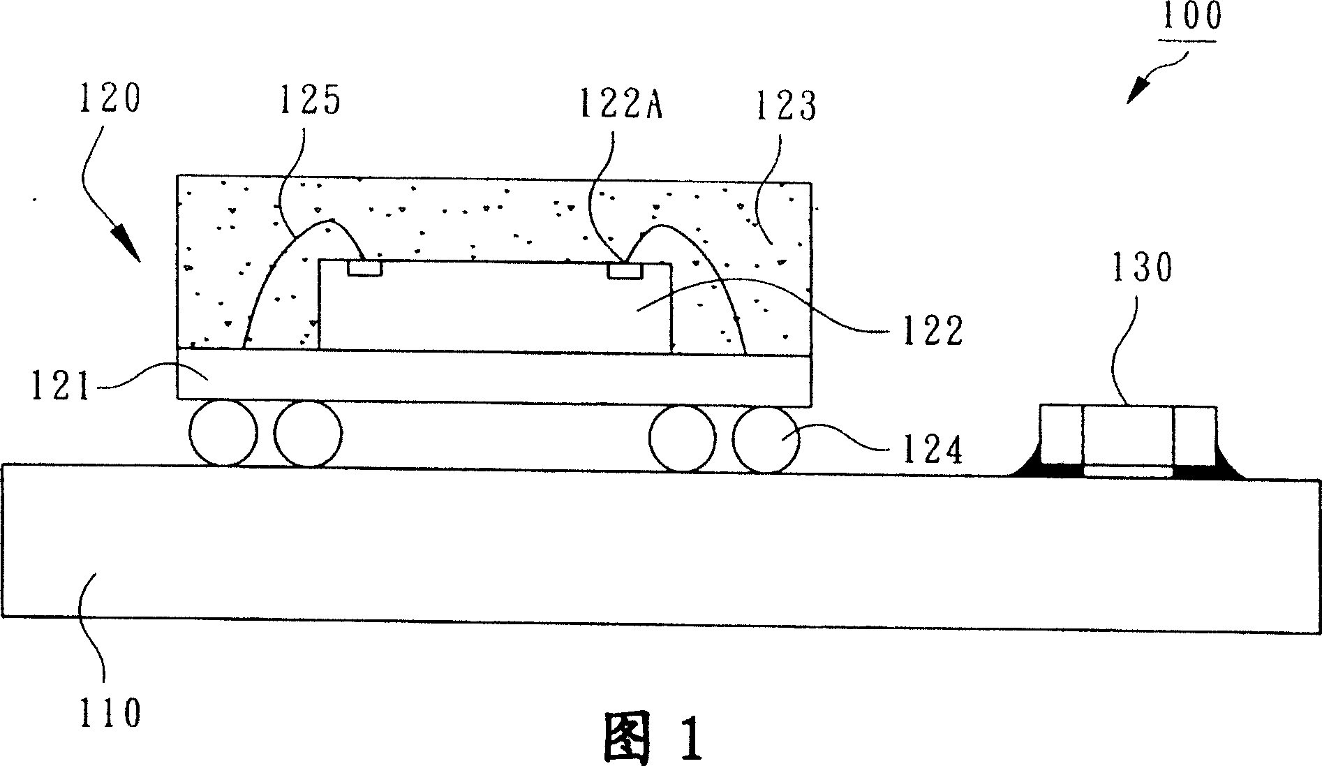 Electronic device for the embedded semiconductor encapsulation part