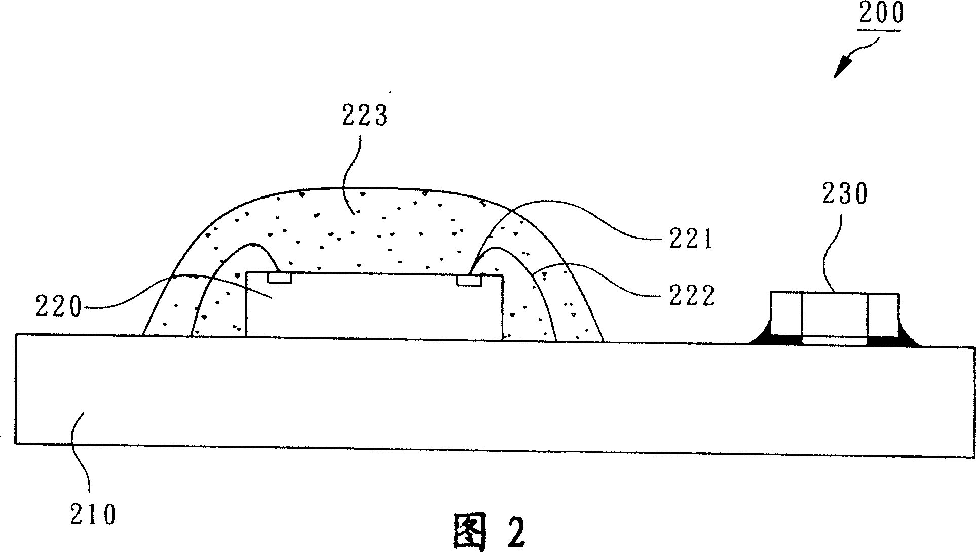 Electronic device for the embedded semiconductor encapsulation part