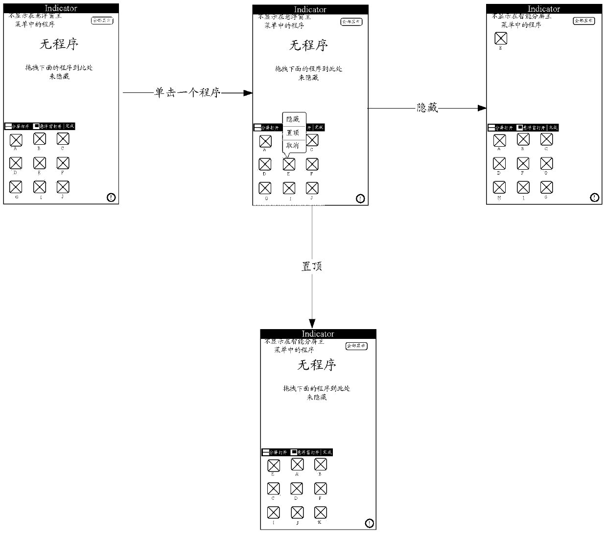 A method and device for realizing floating display