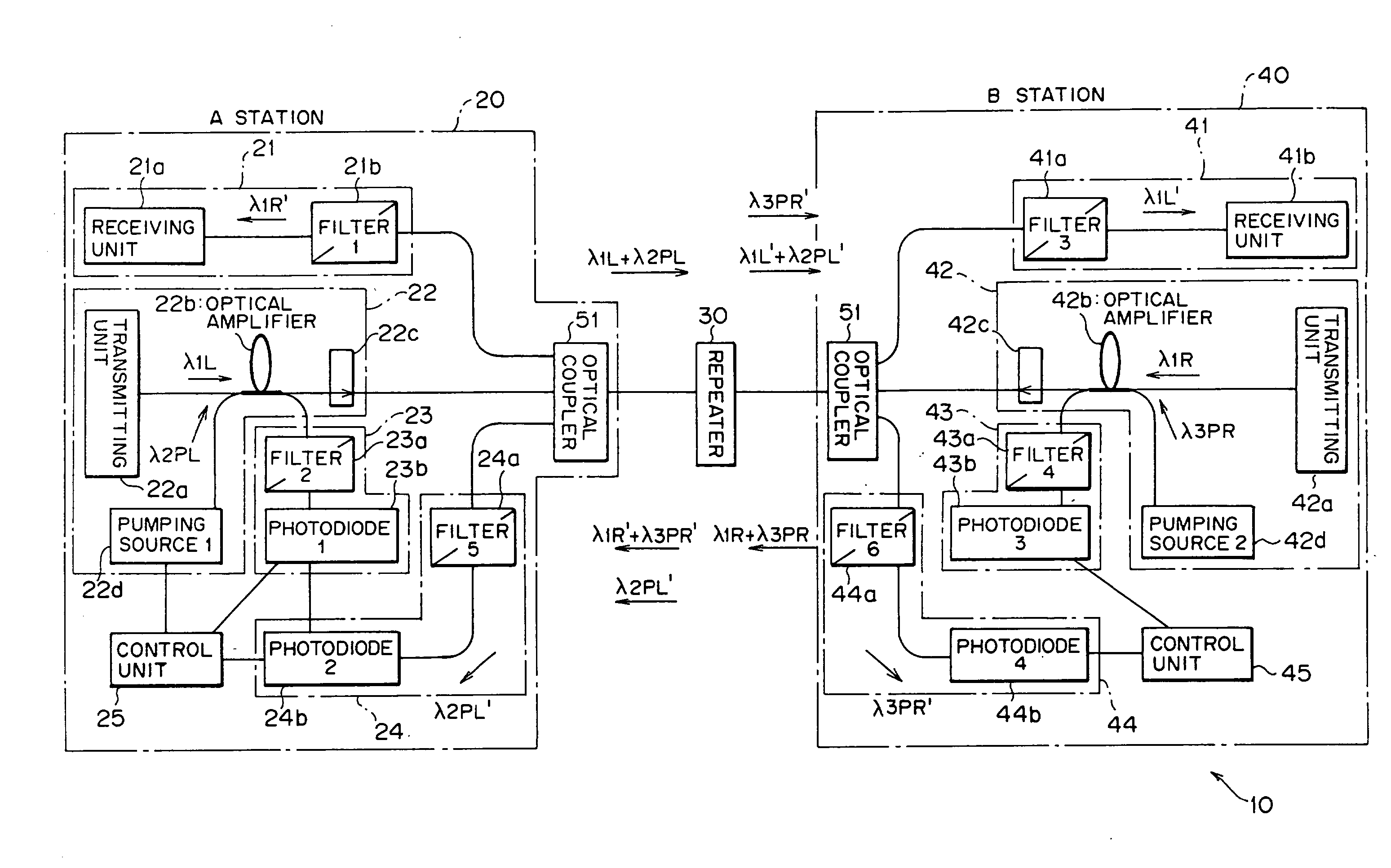 Optical transmitting apparatus and optical repeating apparatus