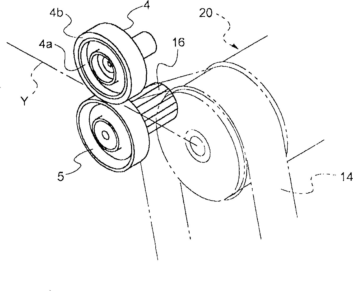 Yarn feeding device for fluid jet loom