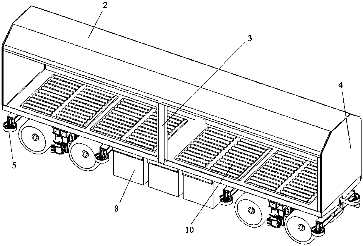 Logistic transportation vehicle with door-type structure