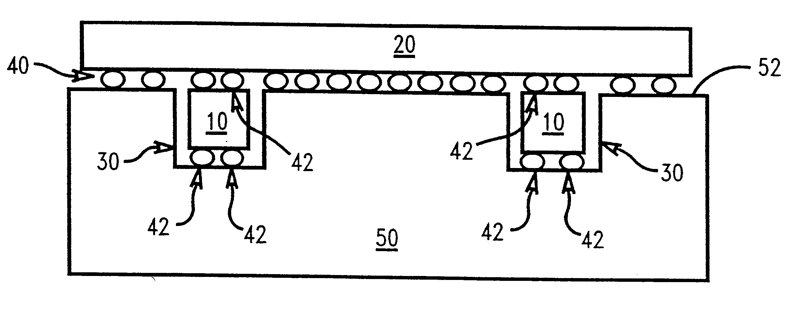 Multi-cavity substrate structure for discrete devices