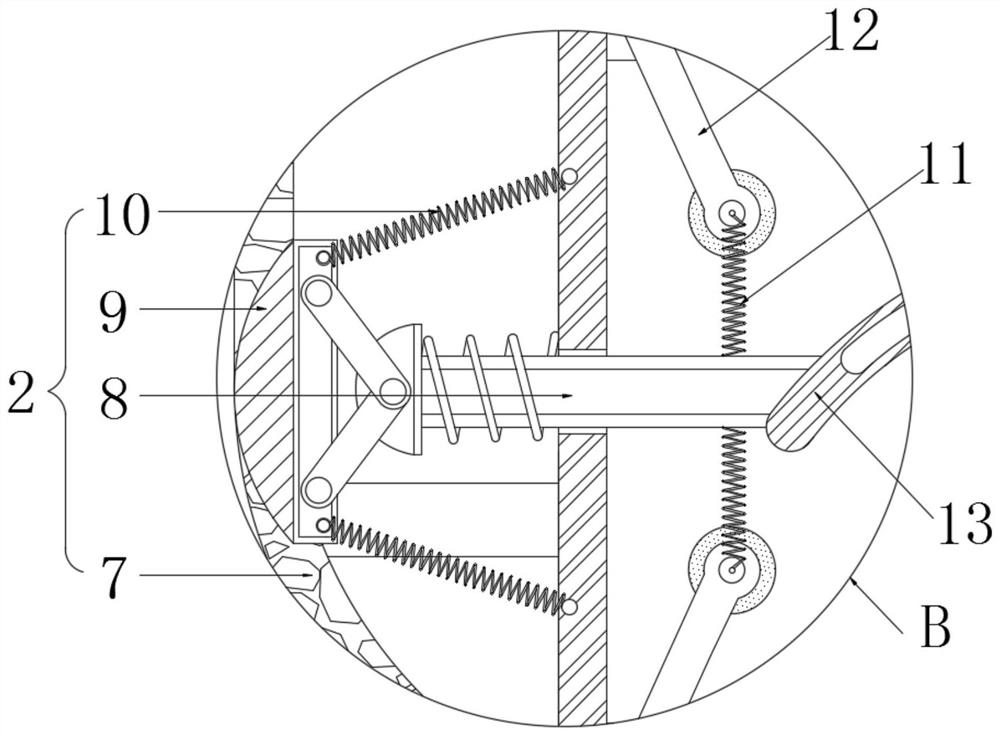 Vehicle-mounted mobile phone electronic support capable of preventing automobile from bumping and falling