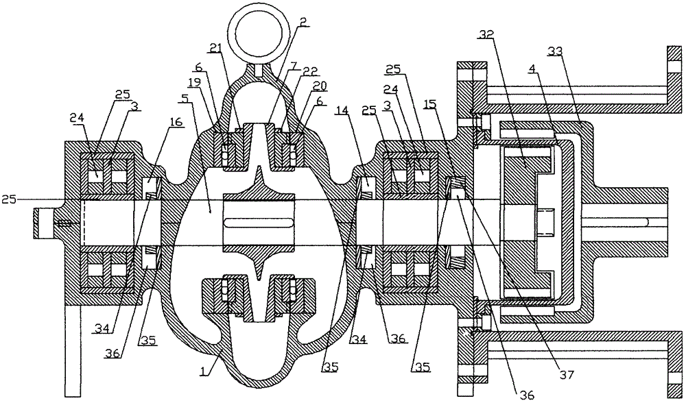 Corrosion-resisting and anti-dry-grinding magnetic axially split pump