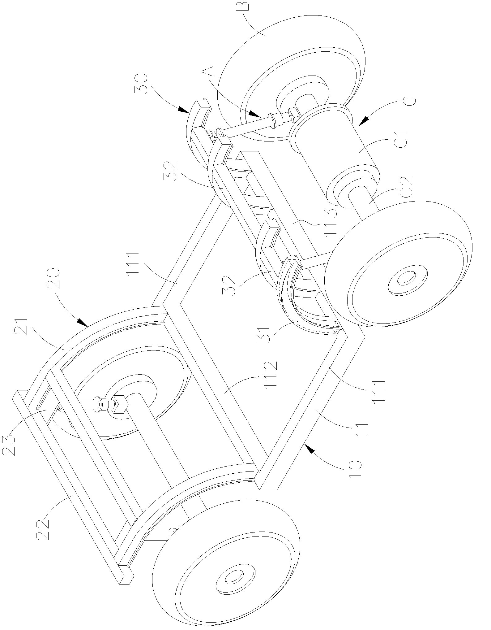 Electric vehicle beam structure