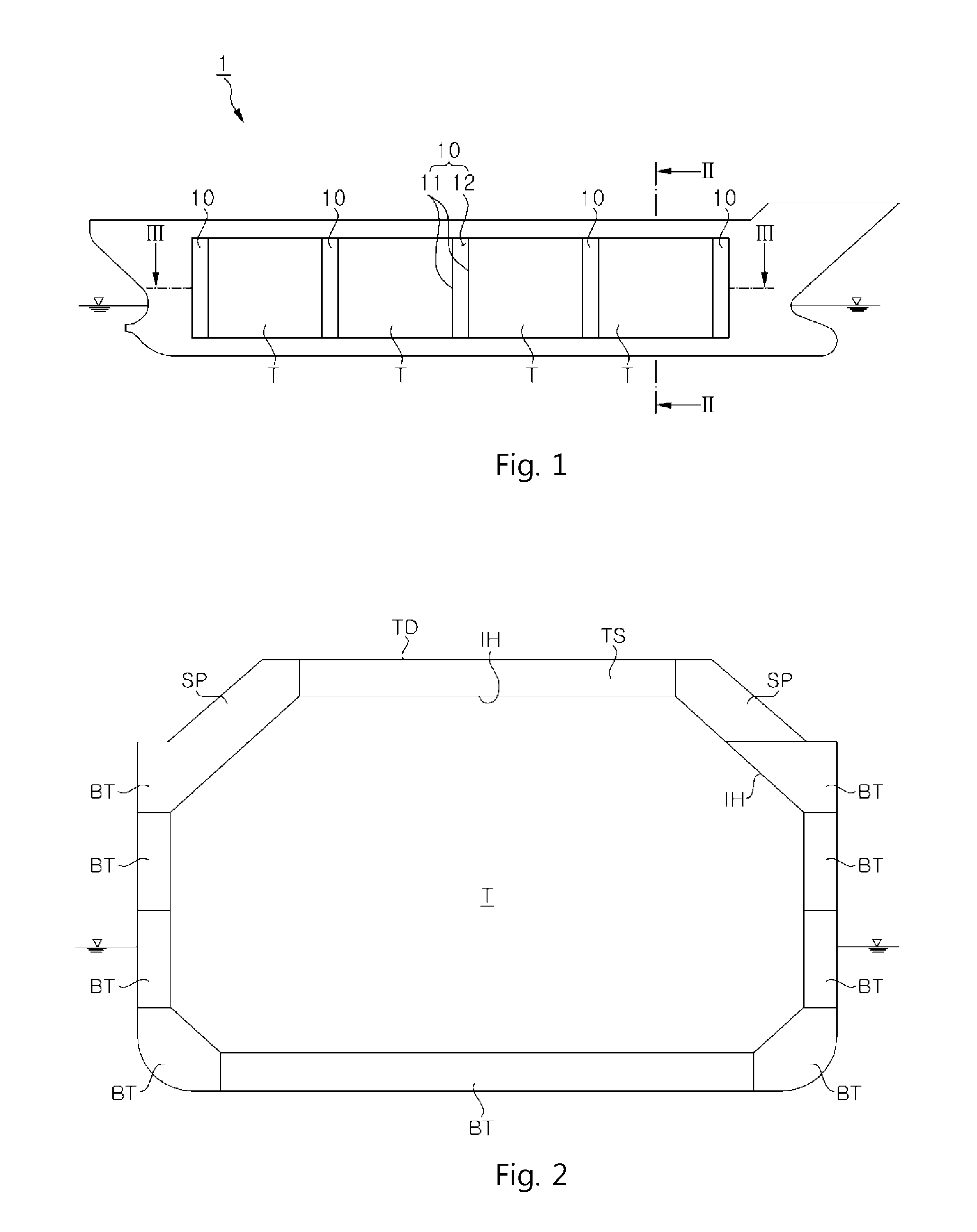 Insulation system for floating marine structure