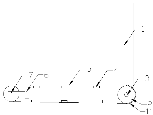 Self-discharging device for translation discharging of vehicles