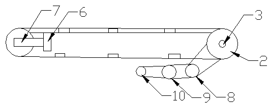 Self-discharging device for translation discharging of vehicles