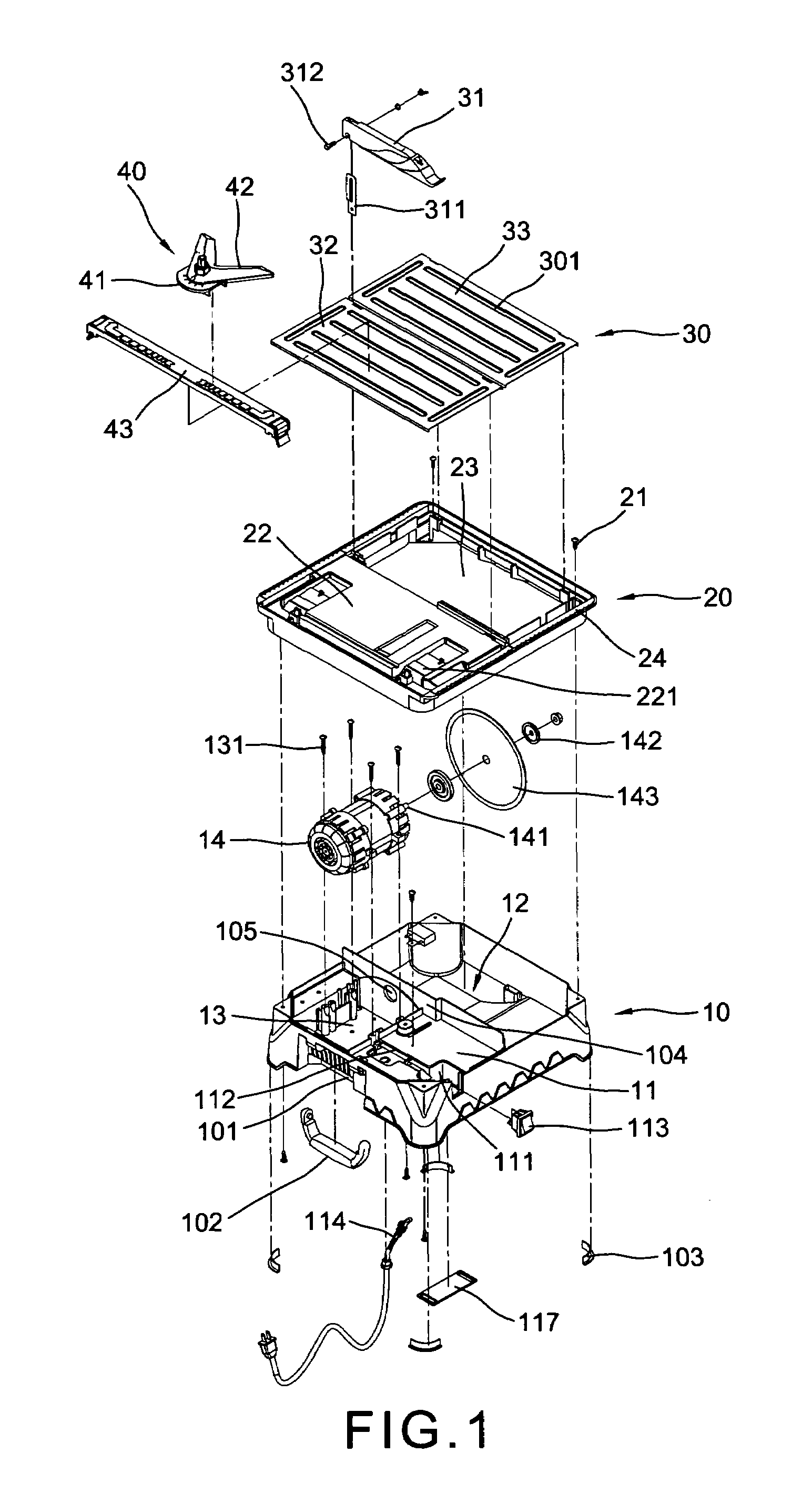 Structural improvement in a portable stone cutter