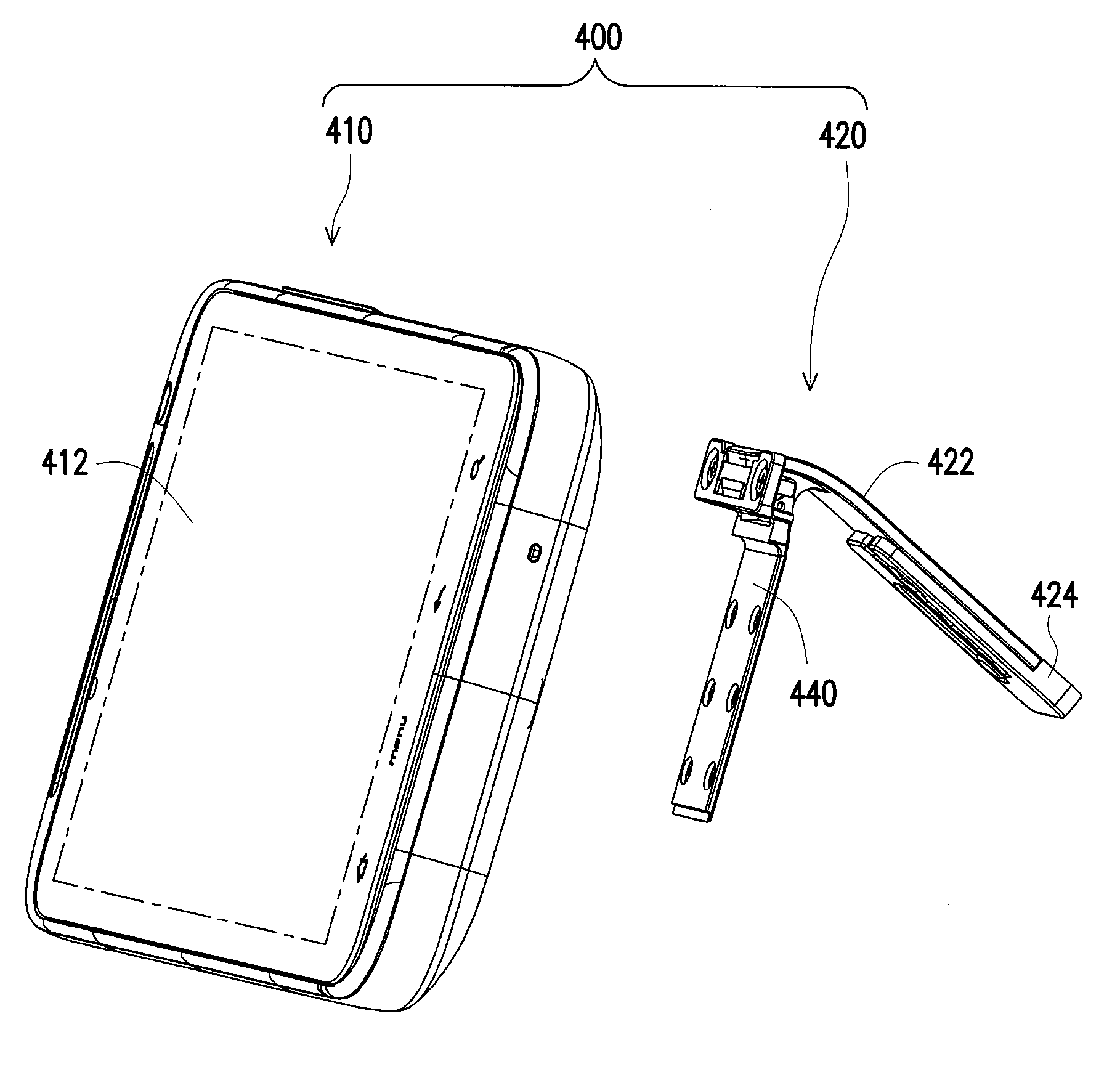 Support stand and standable hand-held device