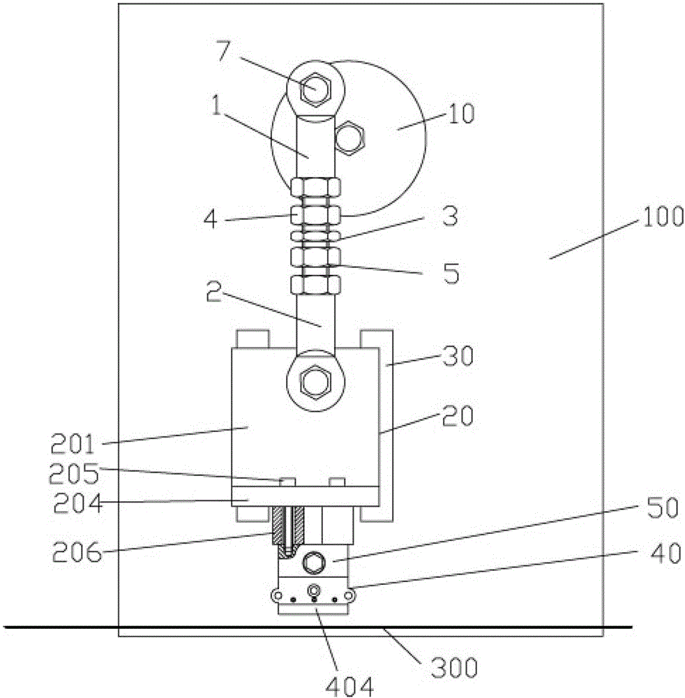 A marking mechanism of a solar film thermal transfer marking machine