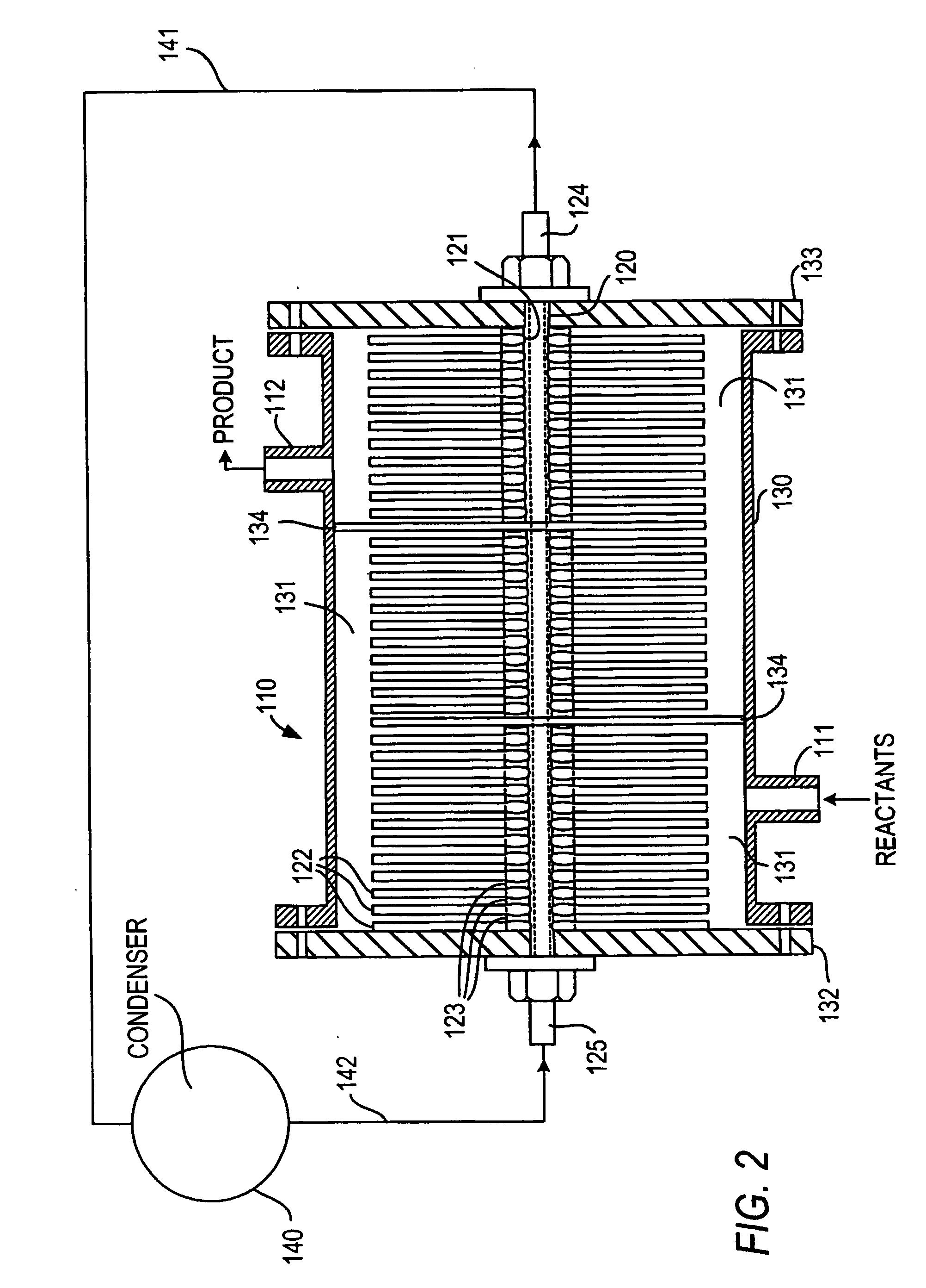 Chemical reactor with heat pipe cooling