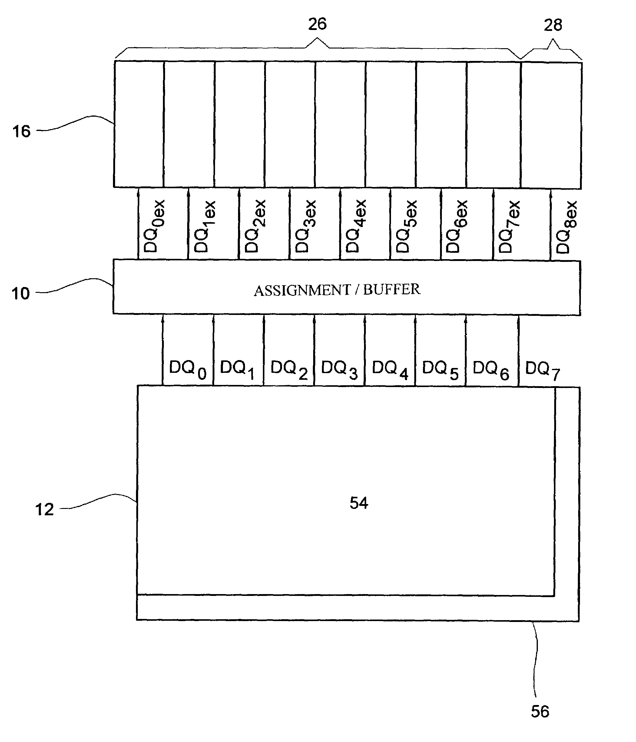 Device and method for associating information concerning memory cells of a memory with an external memory