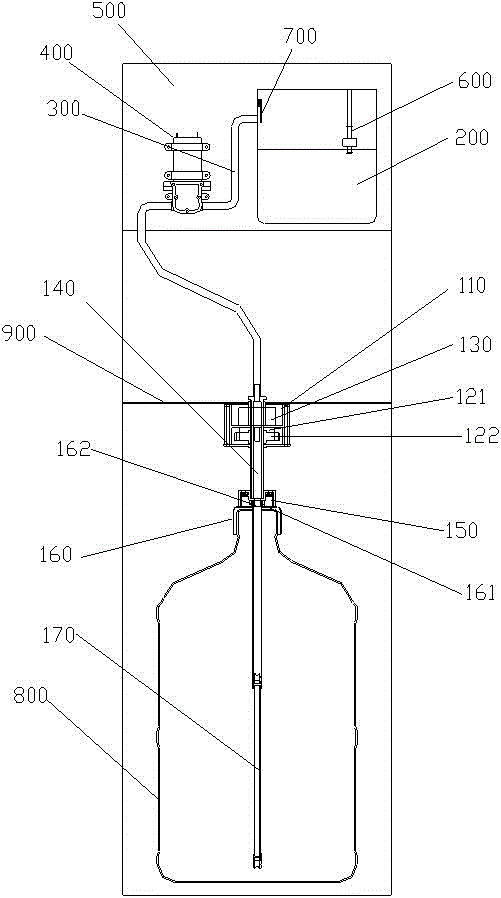 Water bottle electric connection device for bottom-mounted water dispenser and bottom-mounted water dispenser and beverage dispenser