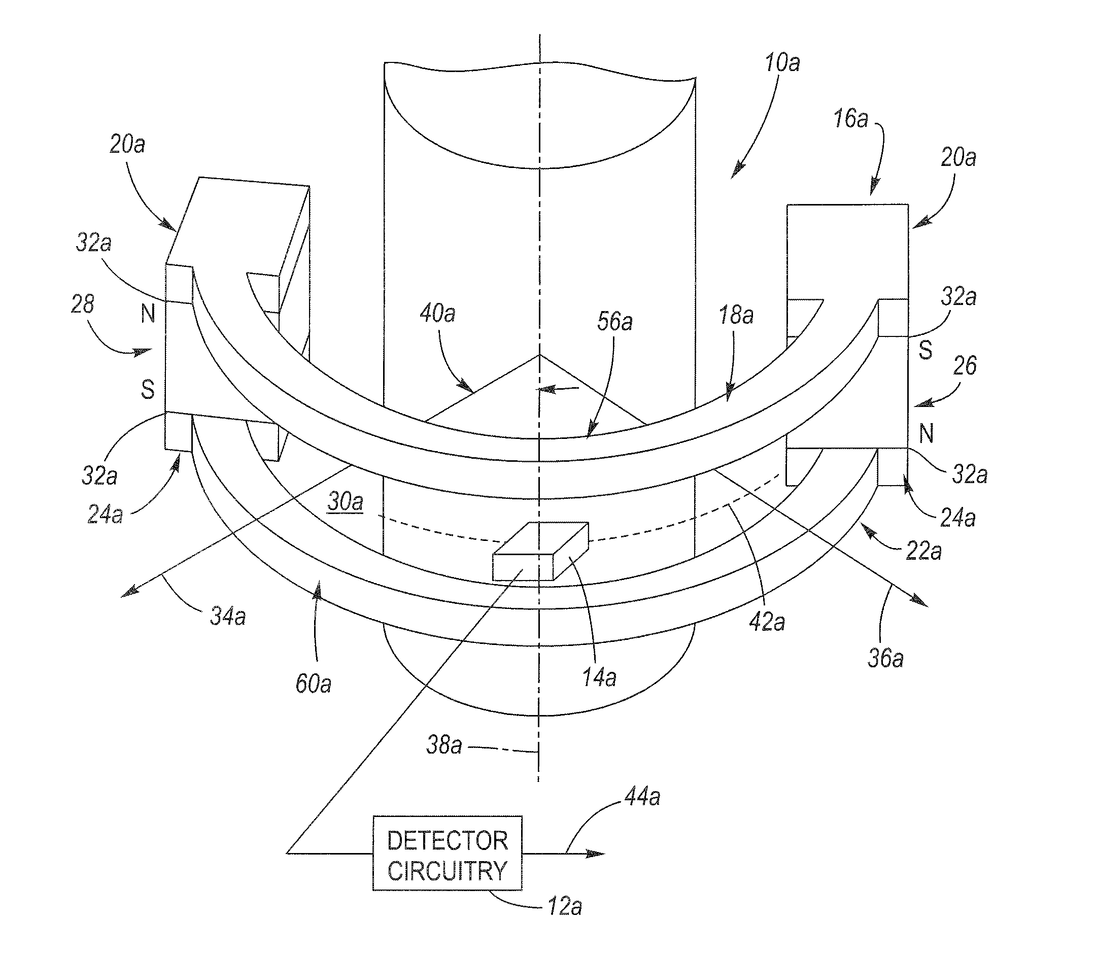 Non-contacting rotary and linear travel sensor