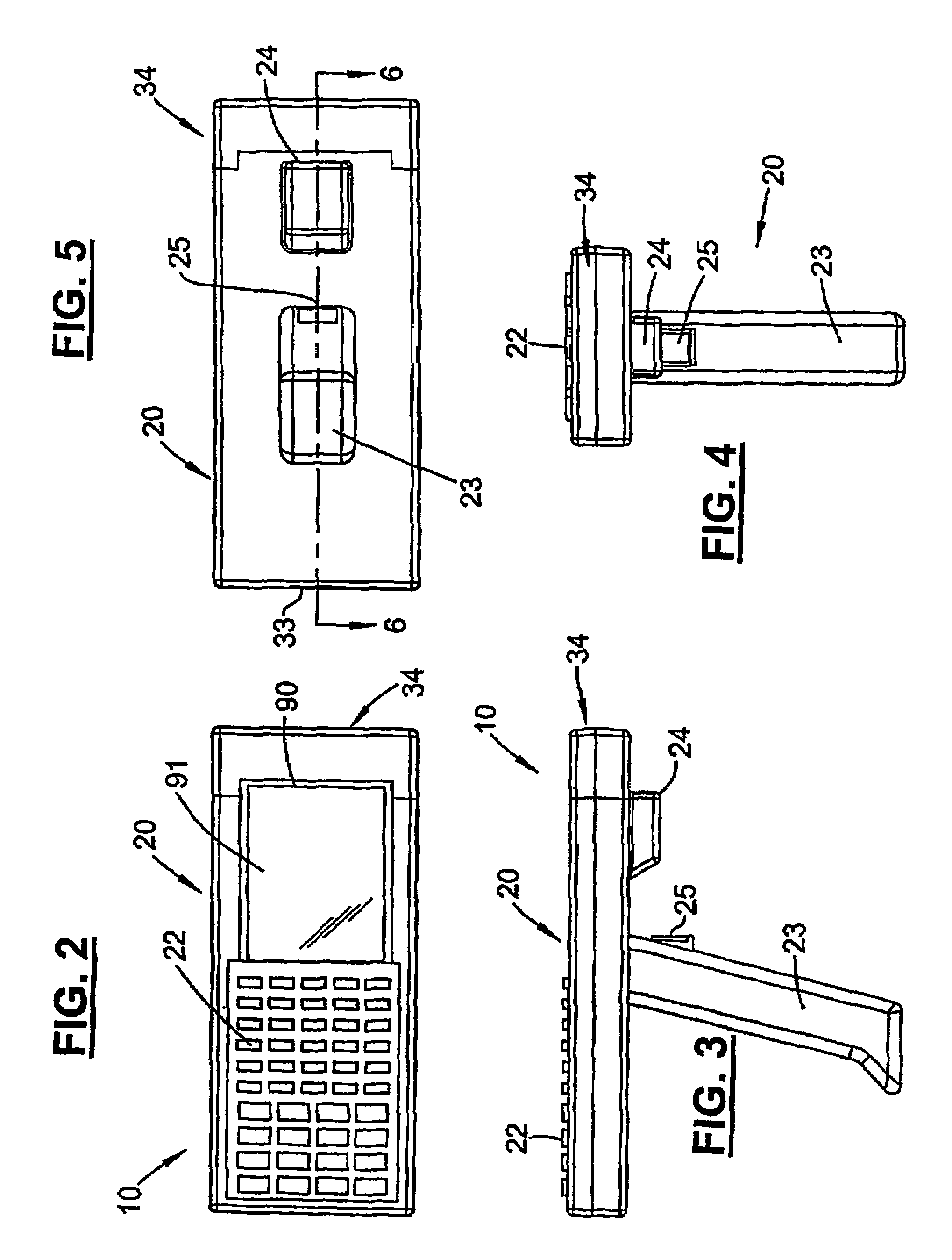 Portable data entry device with a detachable host PDA