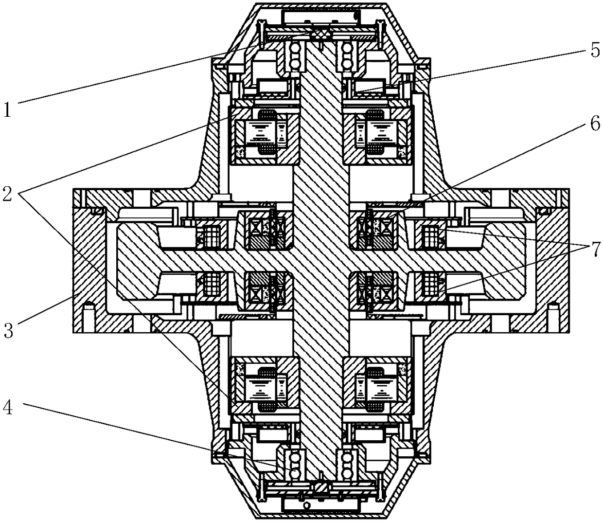 High-speed rotor system of low-power-consumption magnetic suspension control moment gyroscope