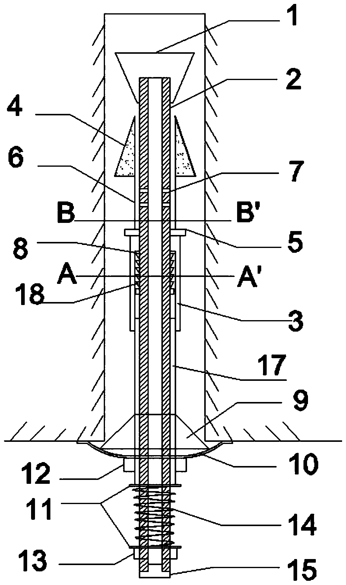 Self-adaption decompression type grouting anchor rod