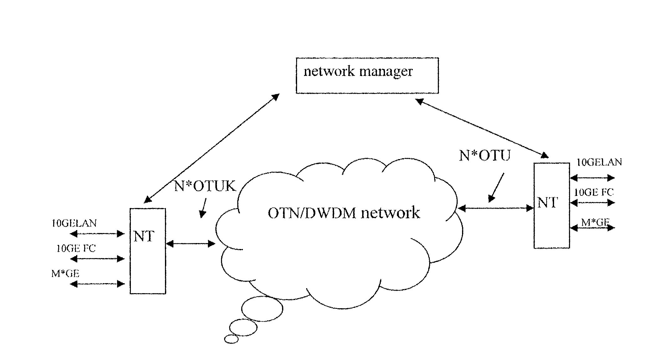 Method and apparatus for transporting local area network signals in optical transport network