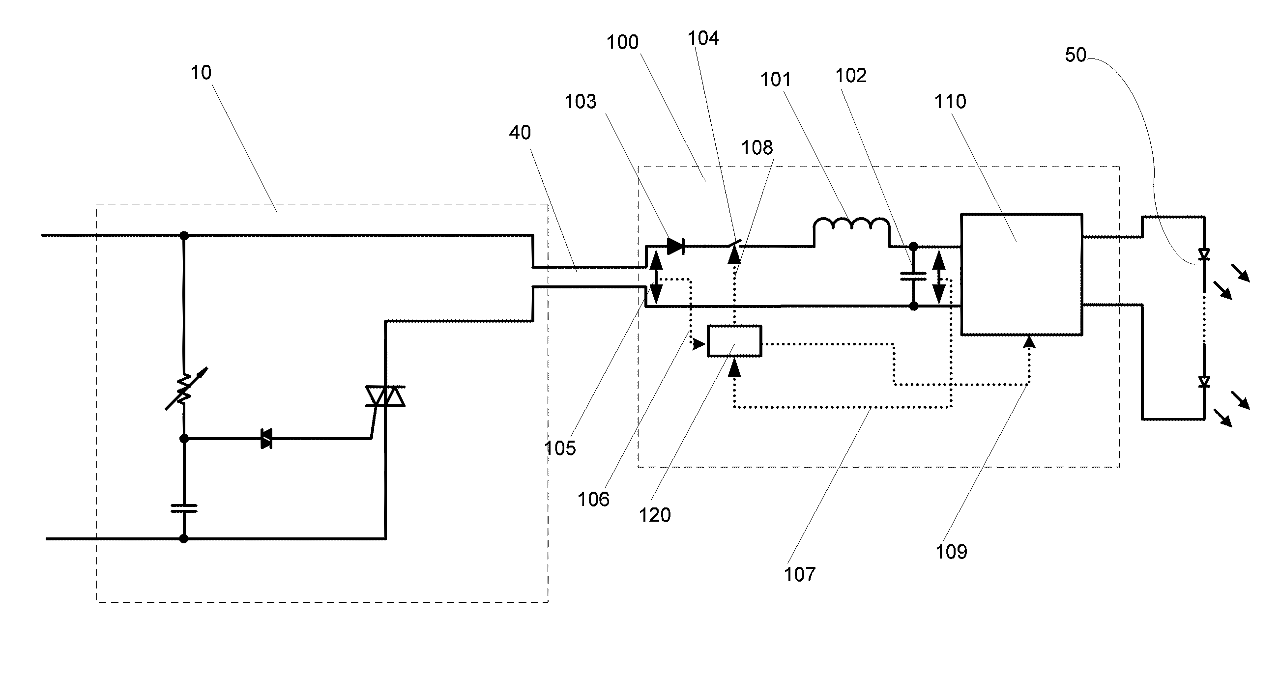 Method and apparatus for driving low-power loads from AC sources