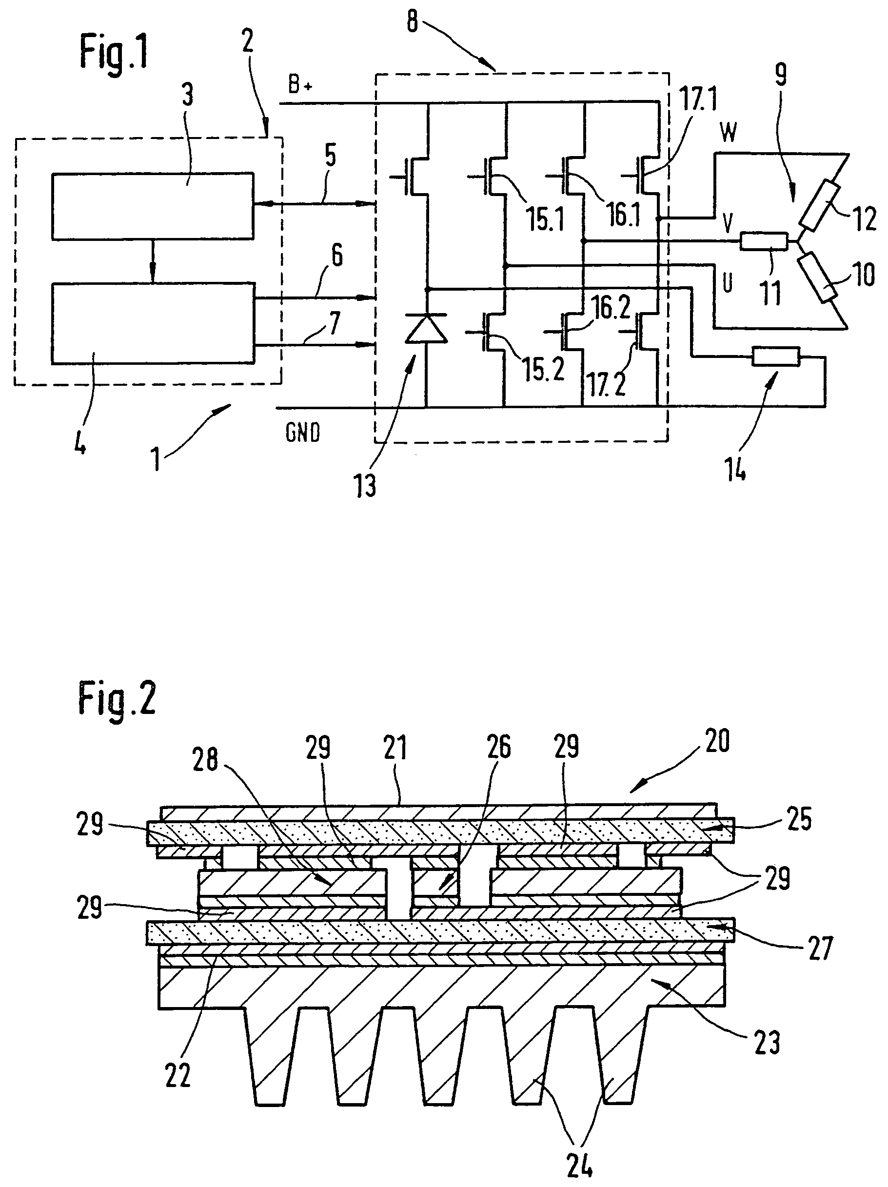 Active rectifier module for three-phase generators of vehicles