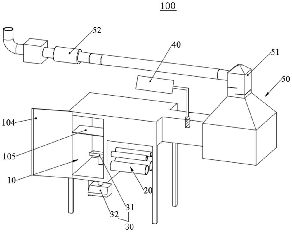 A quantitative detection device for fire smoke components