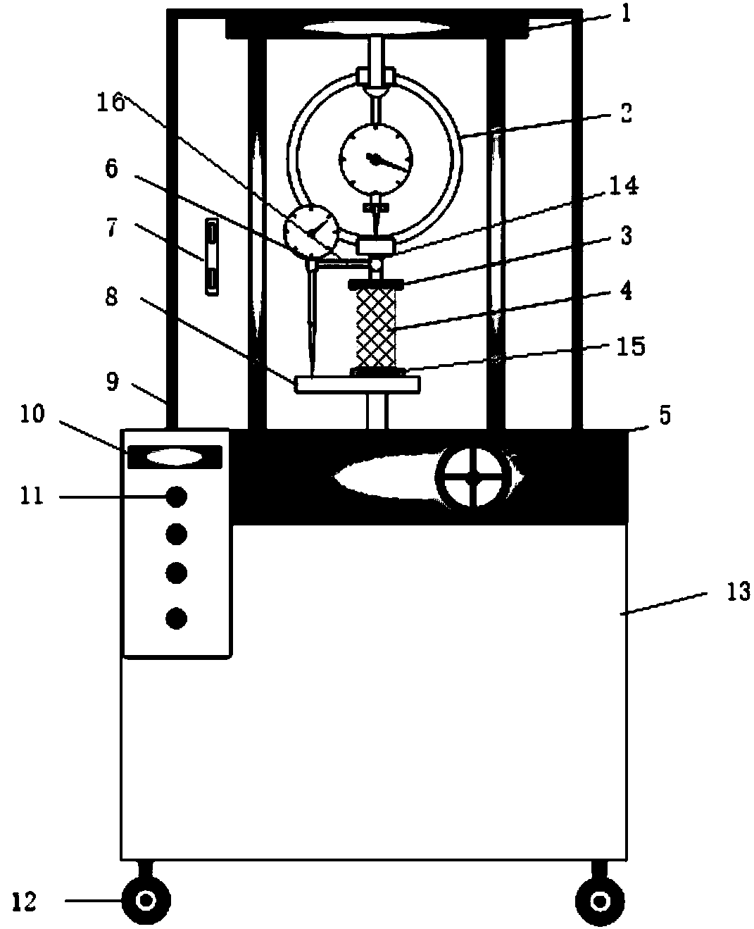 Strain-control-type low-temperature unconfined compressometer