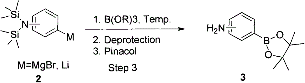 A method of synthesizing aminophenylboronic acid pinacol ester