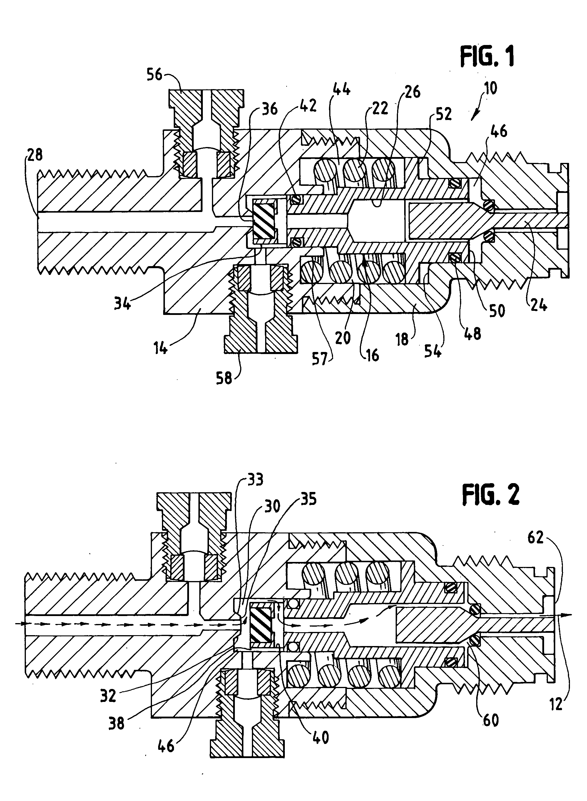 Direct acting gas regulator