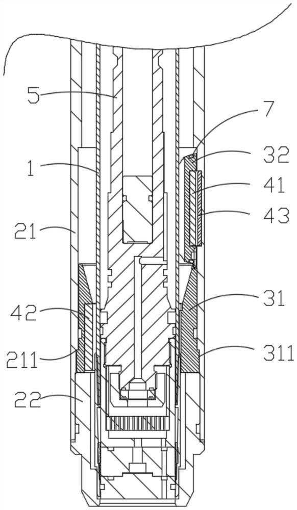 Magnetic triggering multidirectional pressure maintaining coring device with simple structure and rock sample extraction method